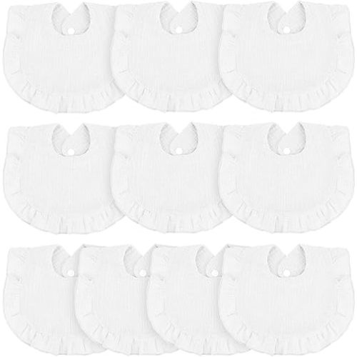 10 Pcs Baby Muslin Bibs Drool Bandana Soft Adjustable Baby Cotton Bibs for Newborn Baby Girl Boy Toddlers Infants Teething
