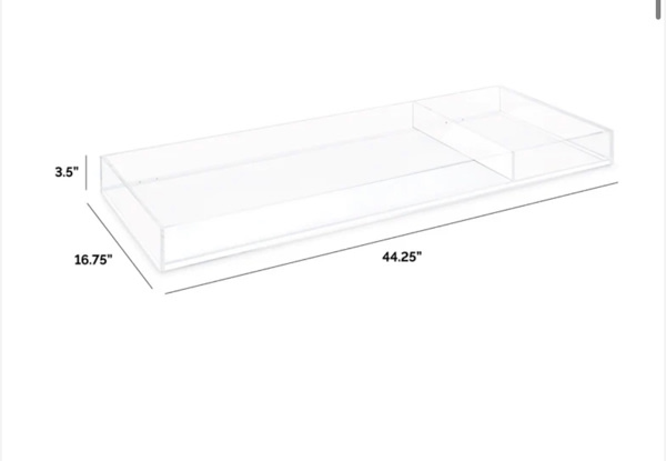 Nursery Works- Acrylic Changing Tray in Clear Acrylic