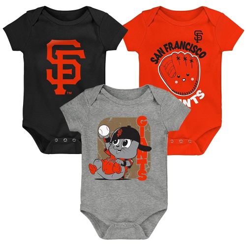 Outerstuff MLB Newborn & Infants 0-24 Months Change Up 3 Piece Onesie Creeper Romper Set