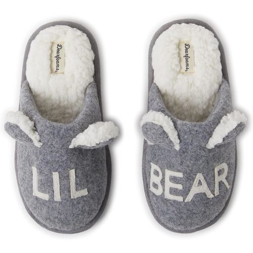 Dearfoams Toddler and Kids' Lil Bear Baby Bear Slipper