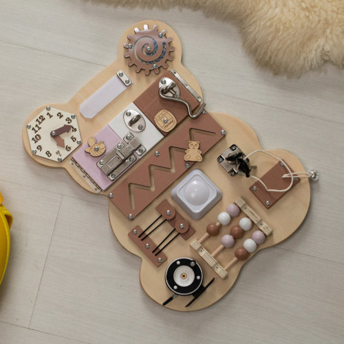 ShpilMaster Wooden Sensory Learning Toddler Busy Board & Reviews | Wayfair