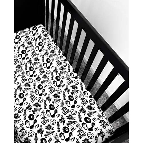 Bamboo Crib Sheet in Warped Tour