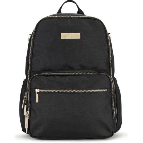 JuJuBe New Classic Diaper Bag Backpack with Portable Changing Pad, Baby Stroller Straps, Large Travel Backpack for Boy or Girl, For Carrying Baby Bottles, Baby Wipes, Diapers, Pacifiers, Black