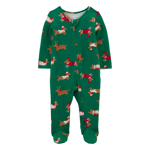 Baby Christmas Dog Zip-Up PurelySoft Sleep & Play Pajamas - Carter's | Carter's