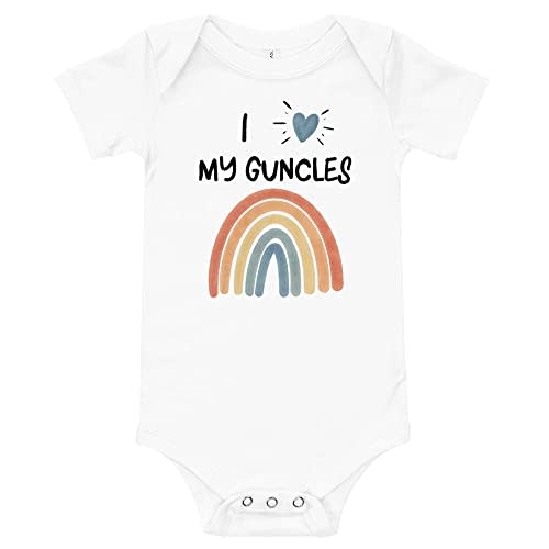I Love My Guncles Baby one Piece Gay Uncles Gift LGBTQ Two Uncles Baby Pride Outfit Baby Announcement