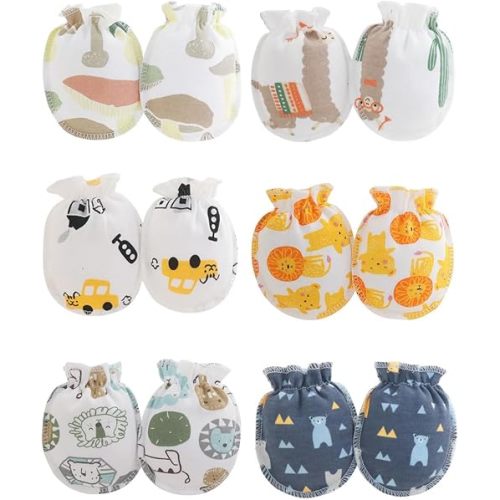 Cute Baby Mittens Newborn, No Scratch Baby Boy Mittens, Baby Girl Hat Gloves for Toddlers, Infant, Newborn