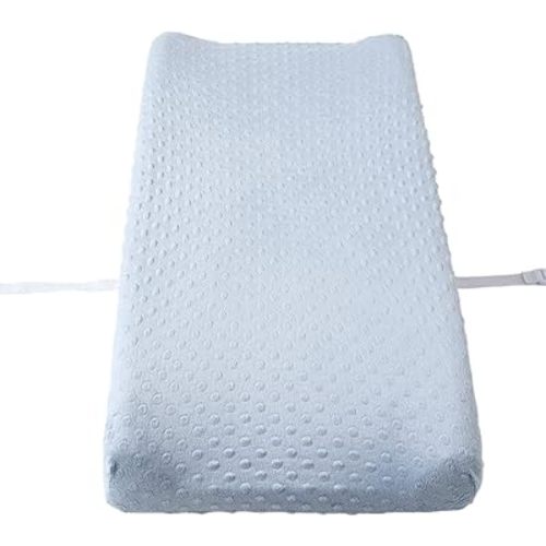Baby Plush Dot Changing Pad Covers, Diaper Changing Table Pad Sheet Covers for Newborns Infants Baby Boys Girls (Baby Blue)