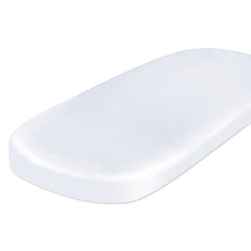 Satin Bassinet Sheet Soft Silk Bassinet Sheets for Baby Hair, Fit for Oval Rectangle and Hourglass Bassinet Mattress, Fitted Bassinet Sheets for Baby Girl Boy White Bassinet Sheets