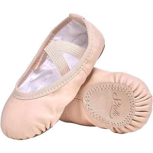 Stelle Ballet Shoes for Girls Toddler Ballet Slippers Soft Leather Boys Dance Shoes for Toddler/Little Kid/Big Kid