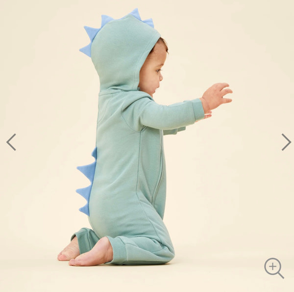 Dino Spike Zip-Up Jumpsuit | Organic Baby Daywear | MORI US