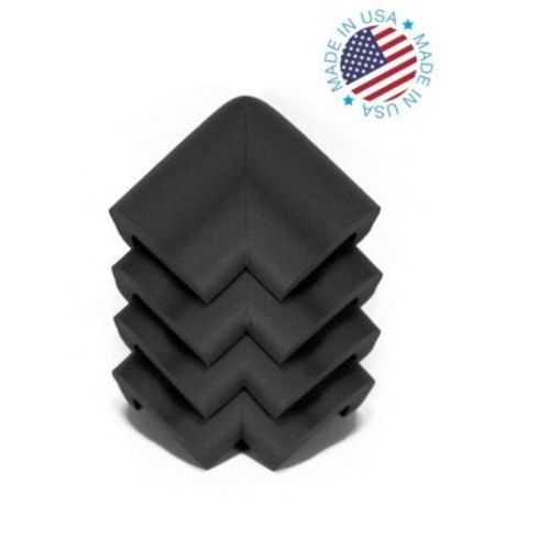 Kidkusion - Jumbo Corner Cushions, Color: Black, Size: 4 pack