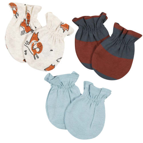 3-Pack Baby Boys Fox No Scratch Mittens – Gerber Childrenswear