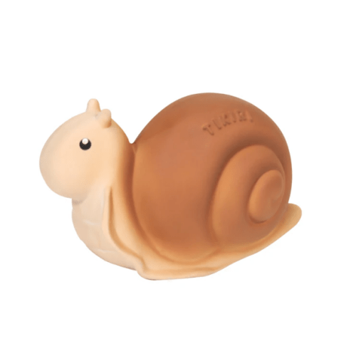 Snail Natural Rubber Teether, Rattle & Bath Toy