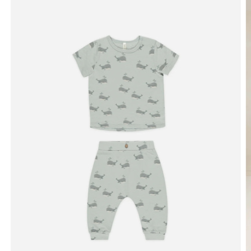 Tee + Slouch Pant Set || Whales