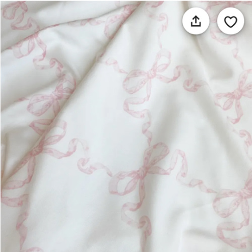 Pink Ribbon Trellis Bows Blanket Set, Pink Bows Baby Blanket, Pink Ribbon Trellis Swaddle Blanket, Coquette Bows Blanket, Bows Shower Gift