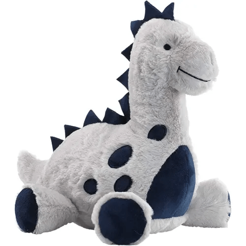 Lambs & Ivy Baby Dino Blue/Gray Plush Dinosaur Stuffed Animal Toy Plushie- Spike