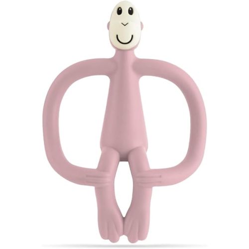 Matchstick Monkey Original Teether & Gel Applicator – Silicone Baby Teether, Easy-to-Grip, BPA-Free, Supports Self-Soothing & Early Brushing, 3 Months+, 4 Inches, Duty Pink