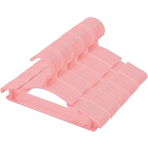 50 Pack Pink Baby Nursery Closet Hangers,Non-Slip Laundry Infant Pant Hanger for Newborn Clothes Gift,Ultra-Thin Child Coat Hanger for Girl Boy Toddler Kid