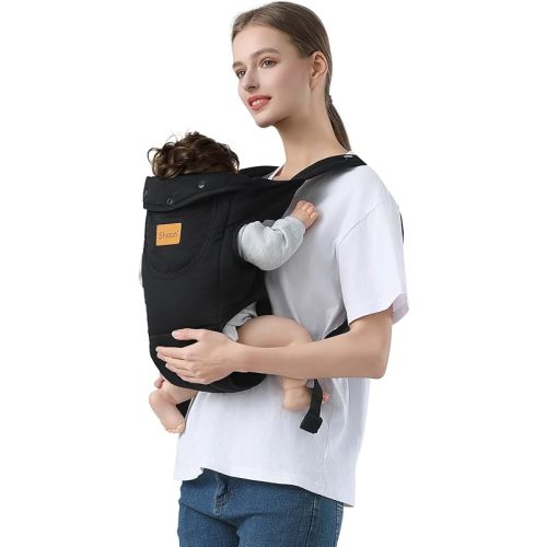Baby Carrier Newborn to Toddler(7-30lbs), Toddler Carrier Baby Holder Carrier with Adjustable Shoulder Strap, Chest Carriers, Black