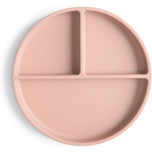 mushie Silicone Suction Plate | BPA-Free Non-Slip Design (Blush)