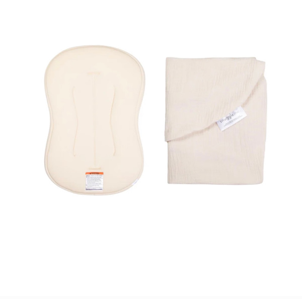 Lounger Curve + Muslin Cover Set | Natural