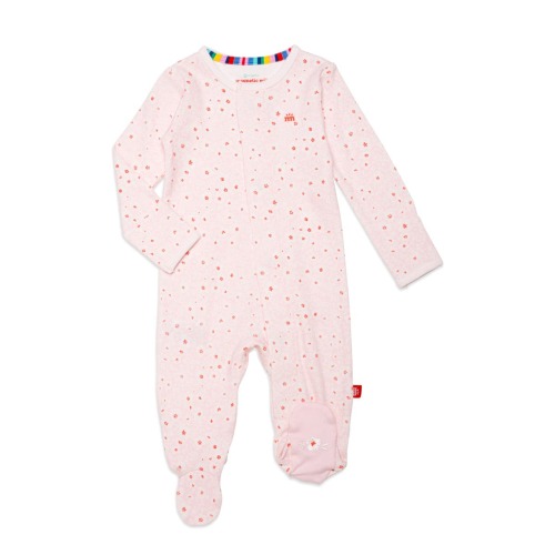 Magnetic Me Chloe Floral Organic Cotton Footie | Nordstromrack