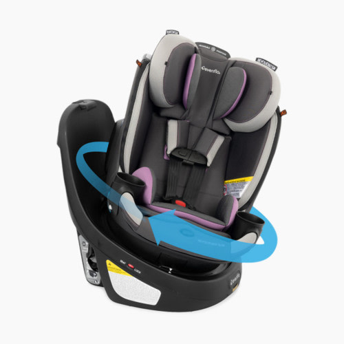 Evenflo Revolve360 Slim 2-in-1 Rotational Car Seat with Quick Clean Cover - Sutton Purple