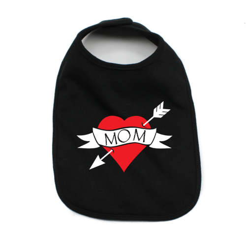 I Love Heart Mom Tattoo Rock Unisex Baby Soft Cotton Bib – Crazy Baby Clothing