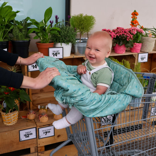 Sprucely Antibacterial Compact Shopping Cart Cover - Frosty Mint