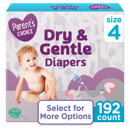 Parent's Choice Dry & Gentle Diapers (Choose Your Size & Count)