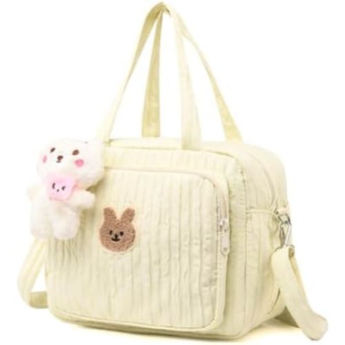 Lushandy Baby Diaper Bag Tote, Cute Mommy Nappy Crossbody Travel Tote, Multifunction Storage Bag