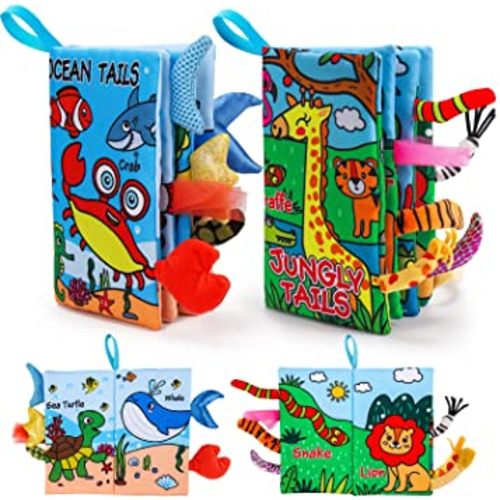 2 Soft Cloth Baby Books