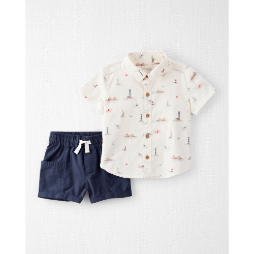 Toddler 2-Piece Set Made with Organic Cotton in Coastal Vacation Print - Little Planet | Carter's