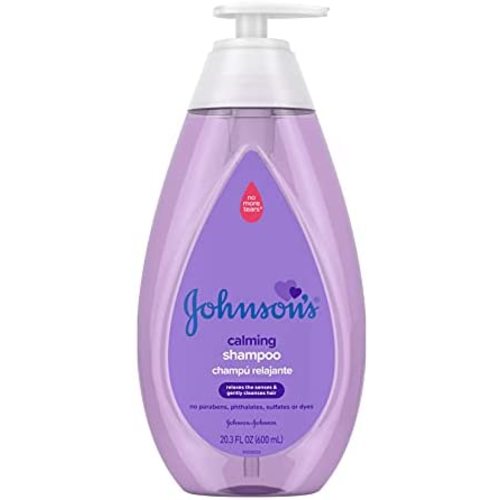 Johnson's Calming Baby Shampoo with Soothing NaturalCalm Scent, Hypoallergenic & Tear-Free Baby Hair Shampoo, Free of Parabens, Phthalates, Sulfates & Dyes, 20.3 fl. oz