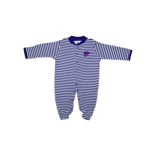 Baby PURPLE K-State Wildcats Striped Footed Loungewear One Piece Pajamas