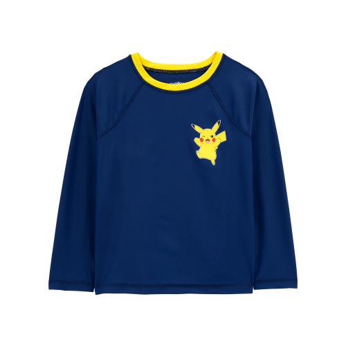 Kid Pokémon™ Pikachu Long-Sleeve Rashguard Swim Top - Navy - Carter's | Carter's