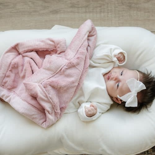 SARANONI Security Blankets for Babies Super Soft Boutique Quality Lush Luxury Baby Blanket (Mini 15" x 20", Ballet Slipper Pink)