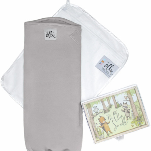 The Ollie® Swaddle | Award-Winning Baby Swaddle for Newborn Sleep | Baby Registry Favorite | STONE COLOR