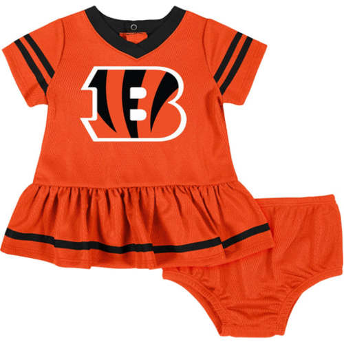 2-Piece Baby Girls Cincinnati Bengals Dress & Diaper Cover Set