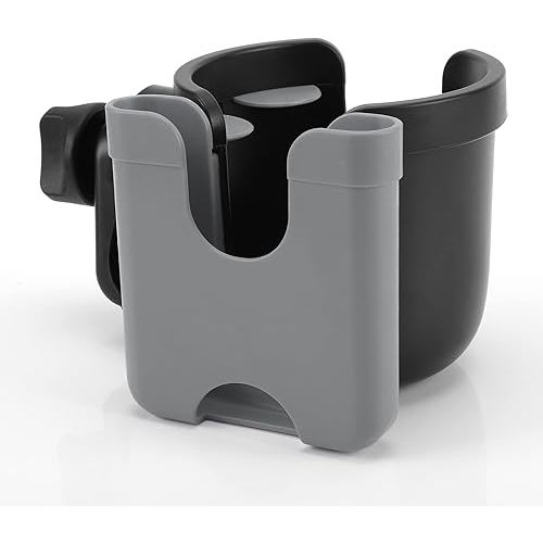 Accmor Stroller Cup Holder with Phone Holder, Bike Cup Holder, Universal Cup Holder for Uppababy Nuna Doona Strollers, 2-in-1 Cup Phone Holder for Stroller, Bike, Wheelchair, Walker, Scooter