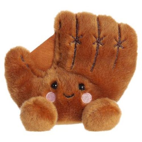 Aurora Mini Tag Baseball Glove Palm Pals Adorable Stuffed Animal Brown 5"