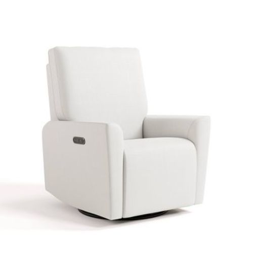 Storkcraft Santorini Power Recliner Swivel Glider - Ivory Boucle
