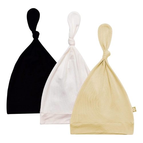 KYTE BABY Rayon Made from Bamboo Baby Beanie Hats - Super Soft Knotted Caps Available in Pattern and Solid Colors - 3 Pack