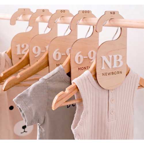 Wooden Wardrobe Dividers - Baby clothes dividers - Wooden Hang - Baby Clothes hangers - Nursery Decor - Wardrobe Dividers