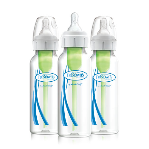 Dr. Brown's Options+ Narrow Baby Bottle, 8 oz/250 ml, 3-Pack