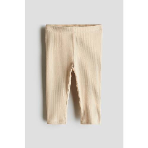RIBBED COTTON LEGGINGS