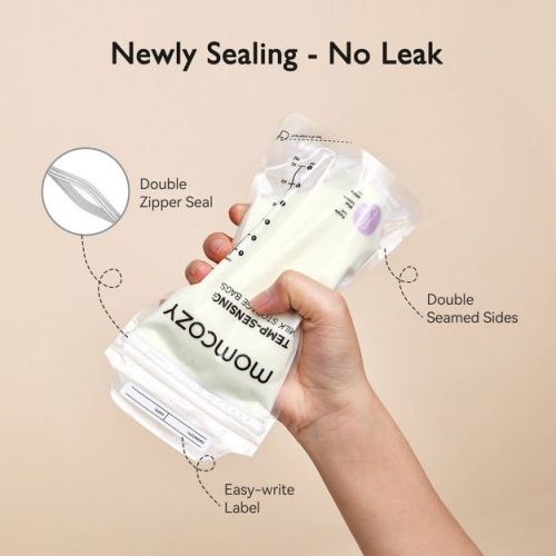 Momcozy Temp-Sensing Breast Milk Storing Bags - Clear - 120ct