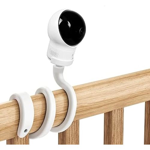 Baby Monitor Mount for Eufy Spaceview, Spaceview Pro and Spaceview S Video Baby Camera Holder, Baby Nursery Monitor Crib Mounting Bracelet for Cot Shelves or Furniture, Baby Monitor Kits, No Drill