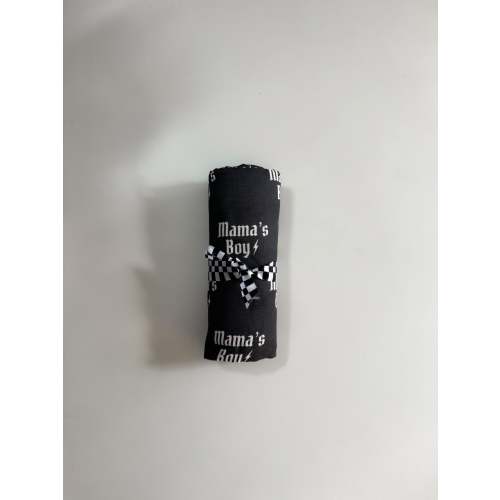 Mama’s Boy | Faded Black Muslin Blanket