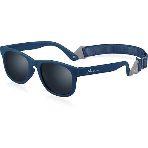 Baby Sunglasses - 100% UV Proof Sunglasses for Baby, Toddler, Kids - Ages 0-2 Years - Case and Pouch included